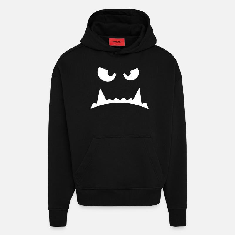 monsta_final - Hoodie- made by SPREAD  - SOLID BLACK