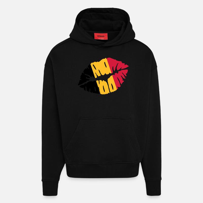 Belgium - Hoodie- made by SPREAD  - SOLID BLACK