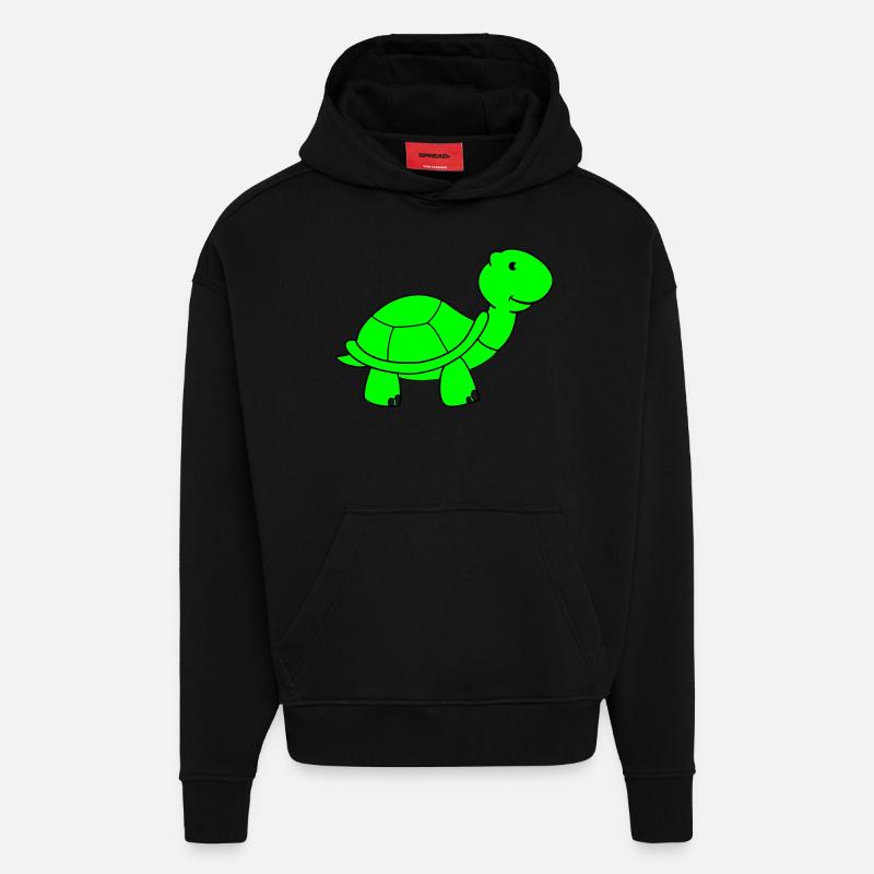 schildkröte - Hoodie- made by SPREAD  - SOLID BLACK
