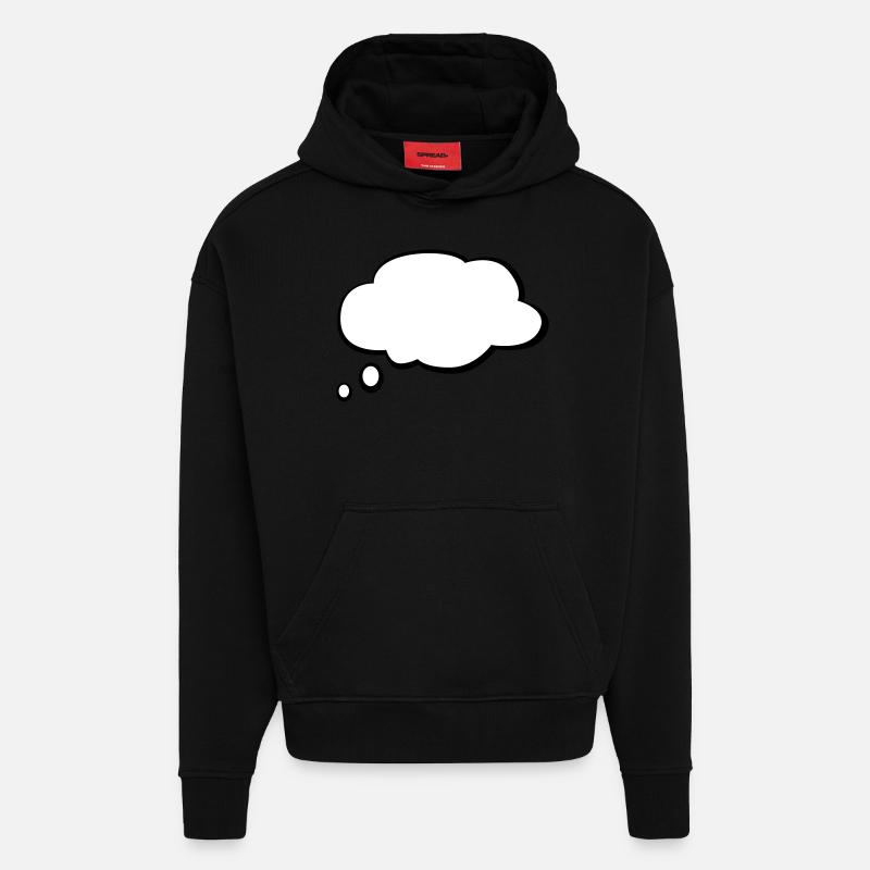 Textballoon - Sweat à capuche bio épais oversize fabriqué en UE - SOLID BLACK