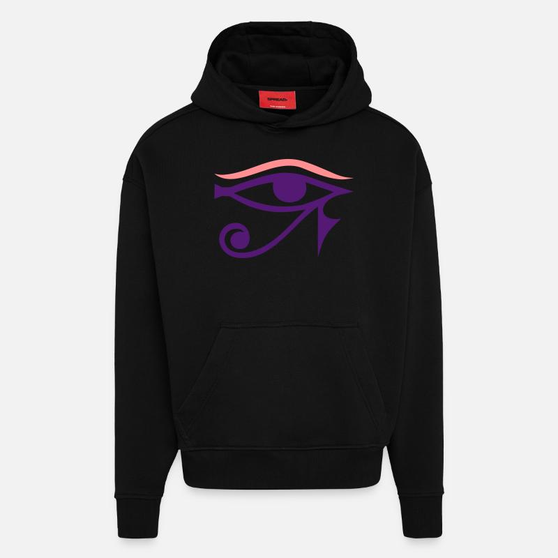 auge - Hoodie- made by SPREAD  - SOLID BLACK
