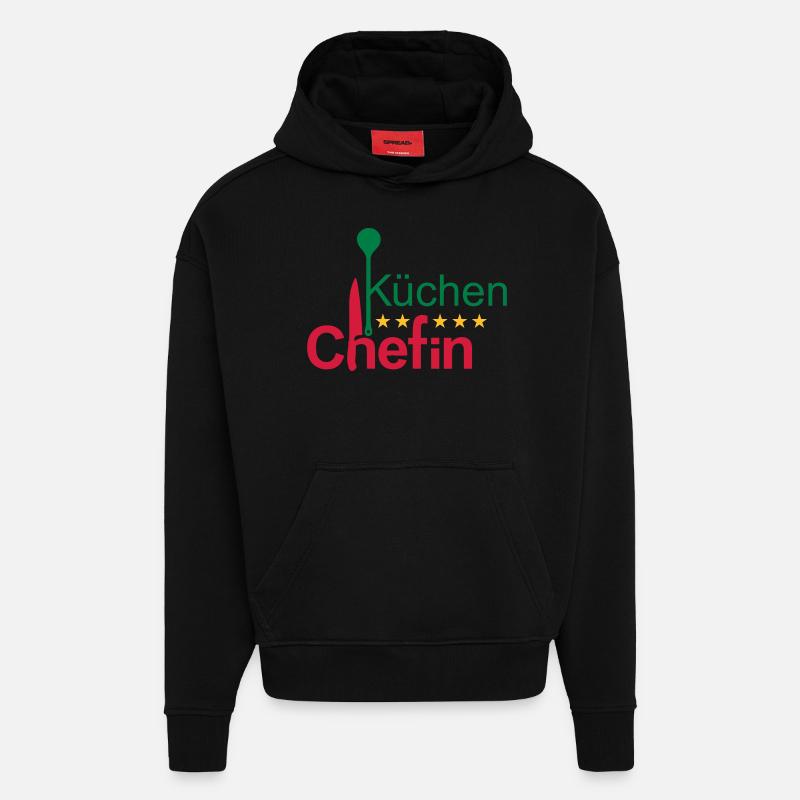 Küchenchefin - Hoodie- made by SPREAD  - SOLID BLACK