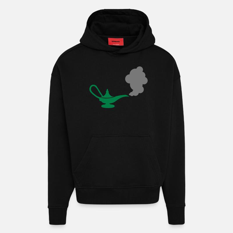 Magic lamp - Sweat à capuche bio épais oversize fabriqué en UE - SOLID BLACK