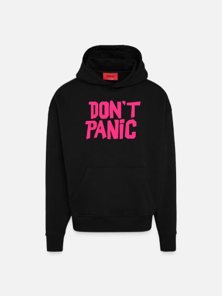 dont´ panic - Hoodie- made by SPREAD - SOLID BLACK