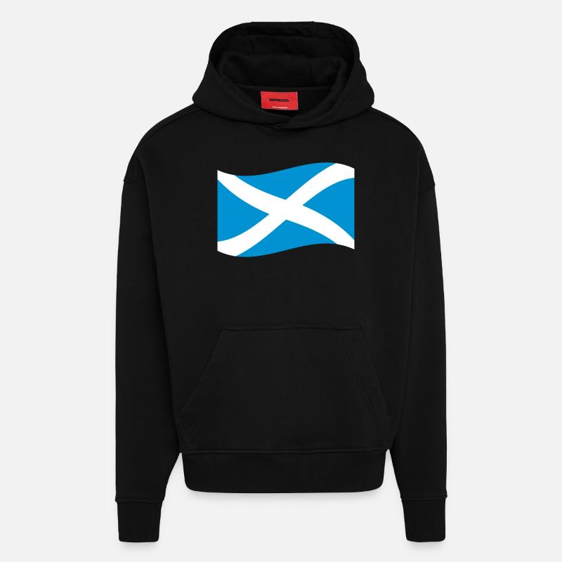 Ecosse - Sweat à capuche bio épais oversize fabriqué en UE - SOLID BLACK