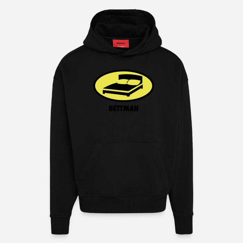 Bettman - Hoodie- made by SPREAD  - SOLID BLACK