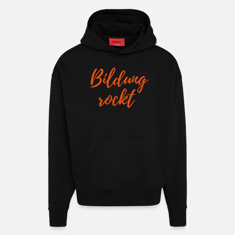 Bildung - Hoodie- made by SPREAD  - SOLID BLACK