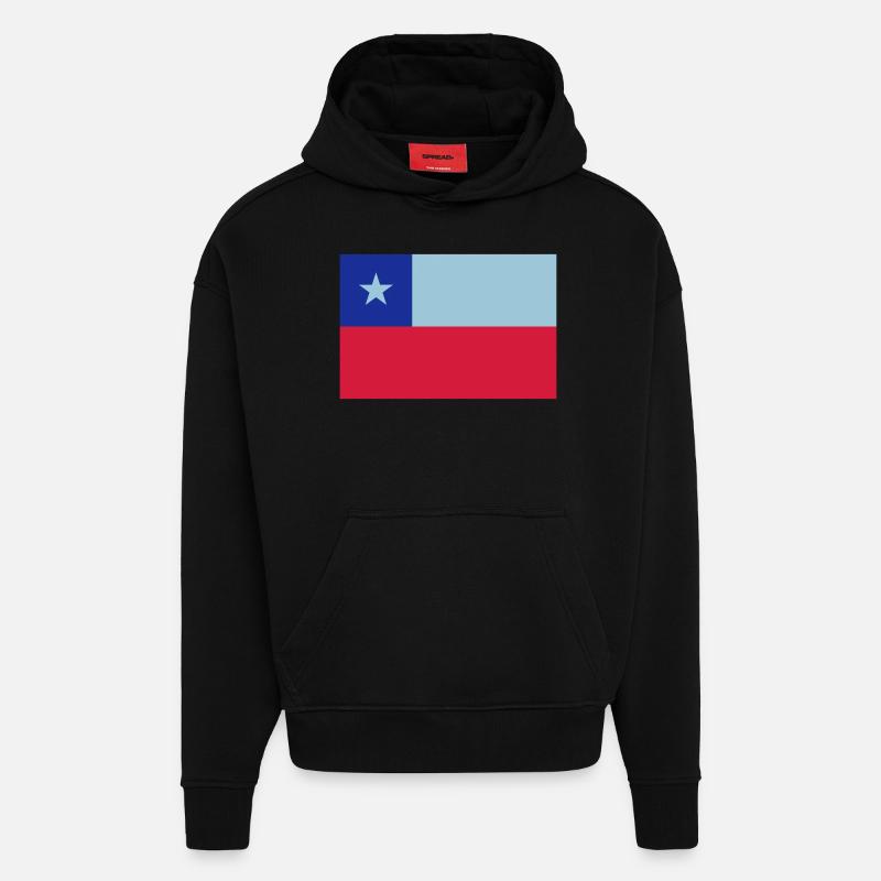 Chilli - Sweat à capuche bio épais oversize fabriqué en UE - SOLID BLACK