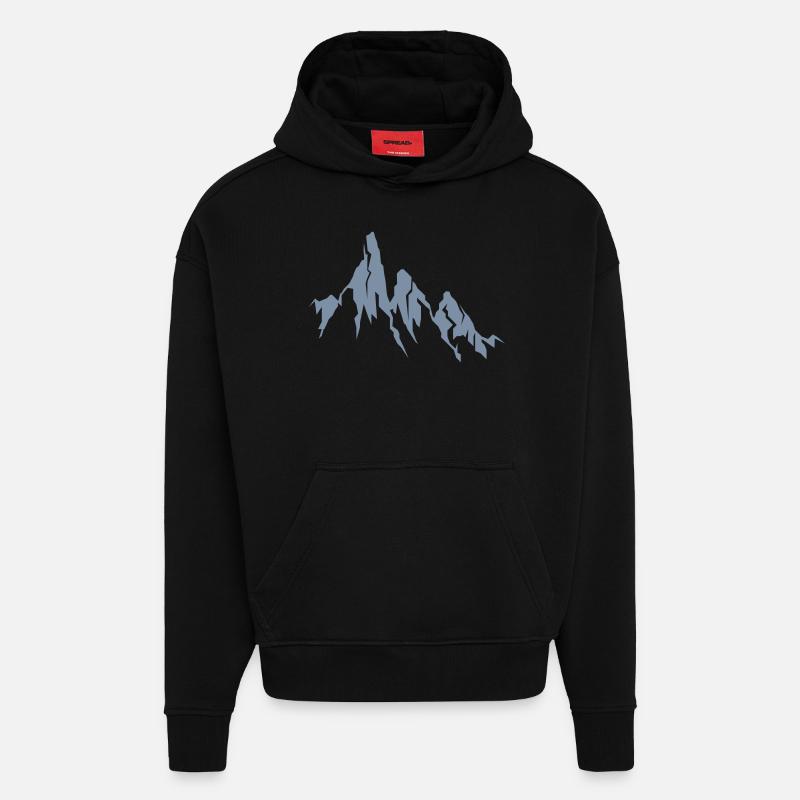cerrotorre 3 - Hoodie- made by SPREAD  - SOLID BLACK