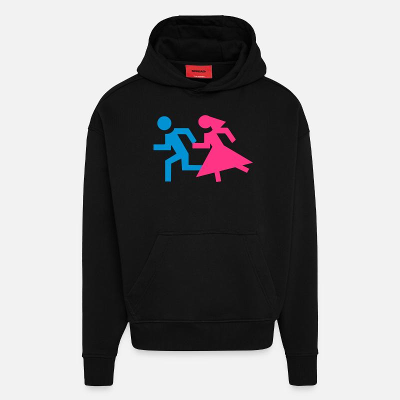 2541614 15391844 mariée - Sweat à capuche bio épais oversize fabriqué en UE - SOLID BLACK