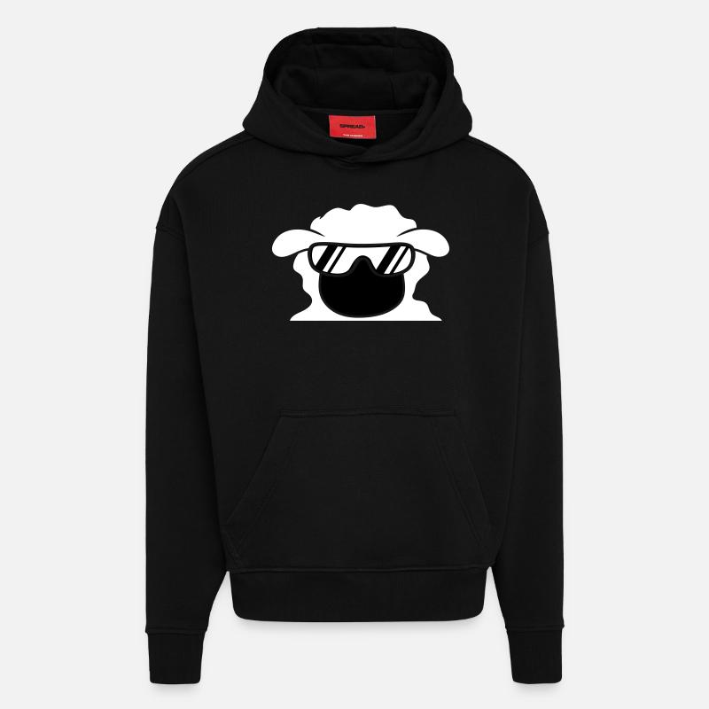 Cool Sheep - Sweat à capuche bio épais oversize fabriqué en UE - SOLID BLACK