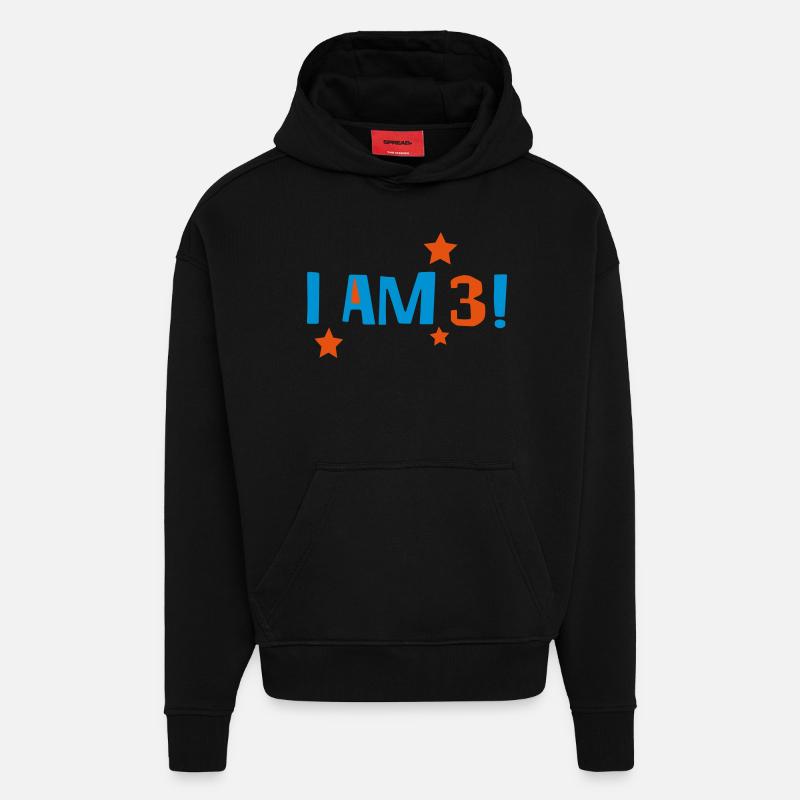 iam3 - Sweat à capuche bio épais oversize fabriqué en UE - SOLID BLACK
