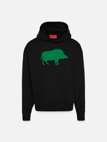 wildschwein - Hoodie- made by SPREAD  - SOLID BLACK