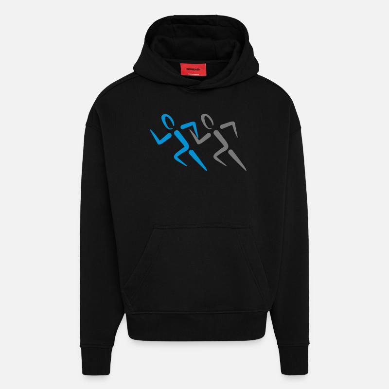 Läufer - Hoodie- made by SPREAD  - SOLID BLACK