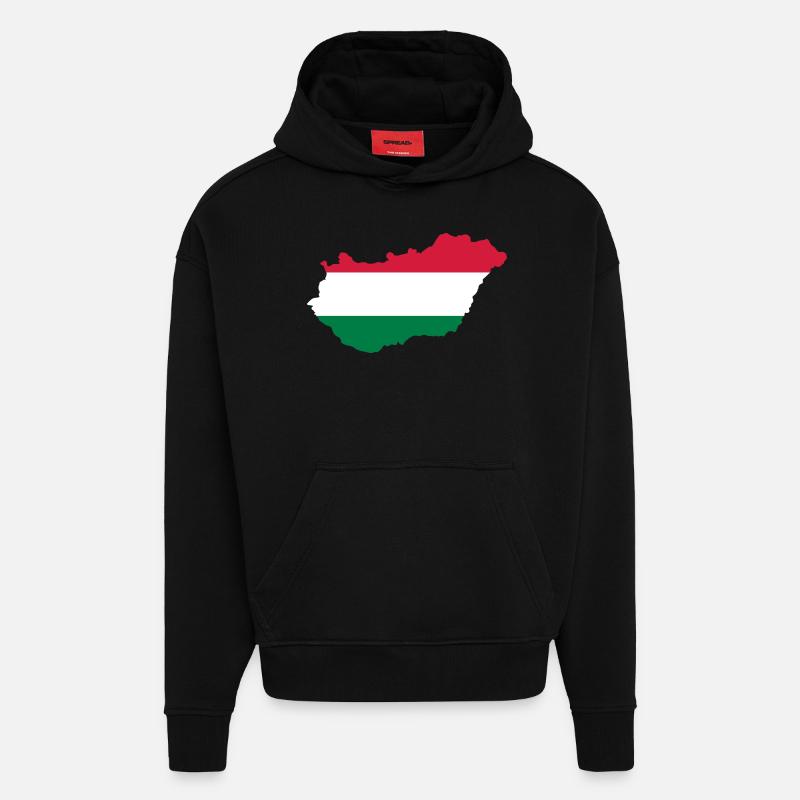 Ungarn - Hoodie- made by SPREAD  - SOLID BLACK
