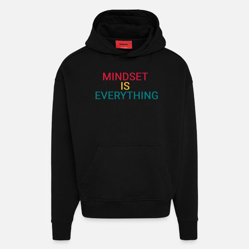 L’état d’ est tout - Sweat à capuche bio épais oversize fabriqué en UE - SOLID BLACK