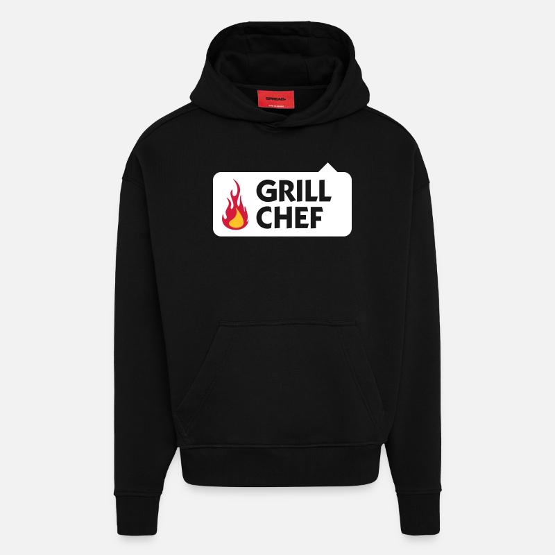 Ich bin der Grill Chef! - Hoodie- made by SPREAD  - SOLID BLACK