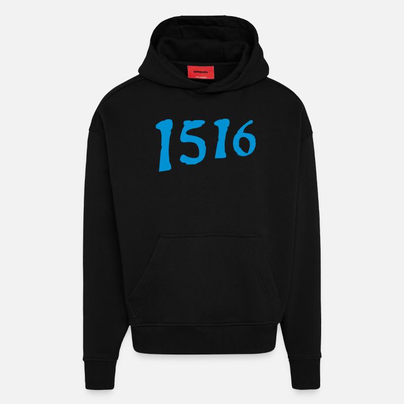 1516_vec_1 de - Hoodie- made by SPREAD  - SOLID BLACK