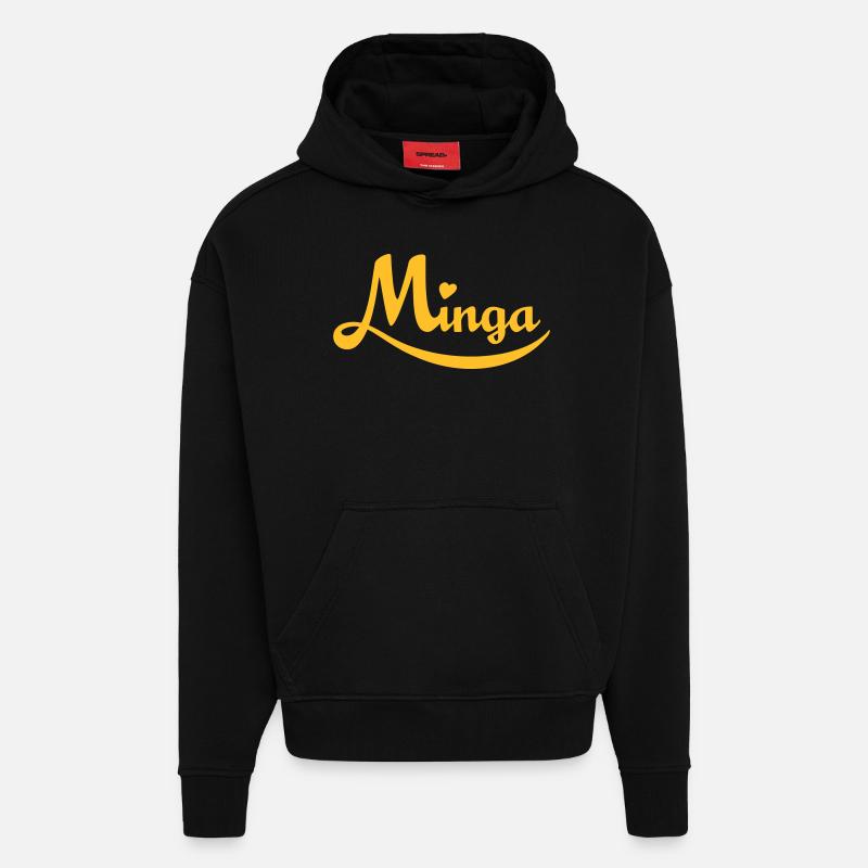 Minga - aus Liebe zu München! - Hoodie- made by SPREAD  - SOLID BLACK