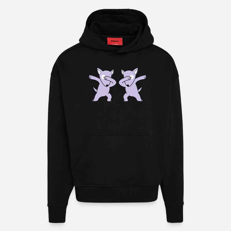 dabbing pour chien - Sweat à capuche bio épais oversize fabriqué en UE - SOLID BLACK