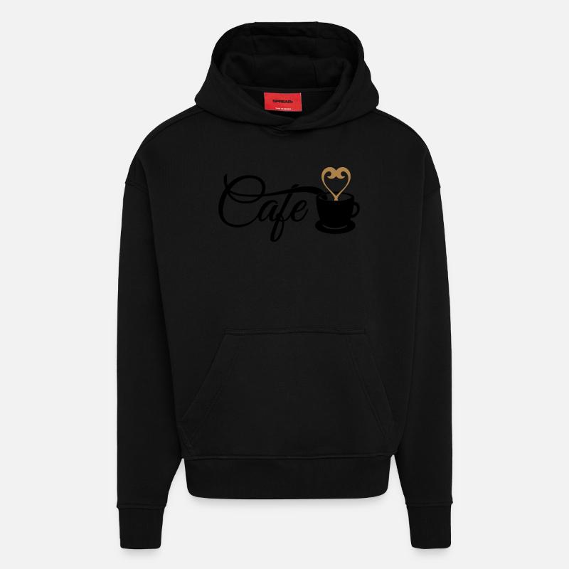 Kaffee - Hoodie- made by SPREAD  - SOLID BLACK