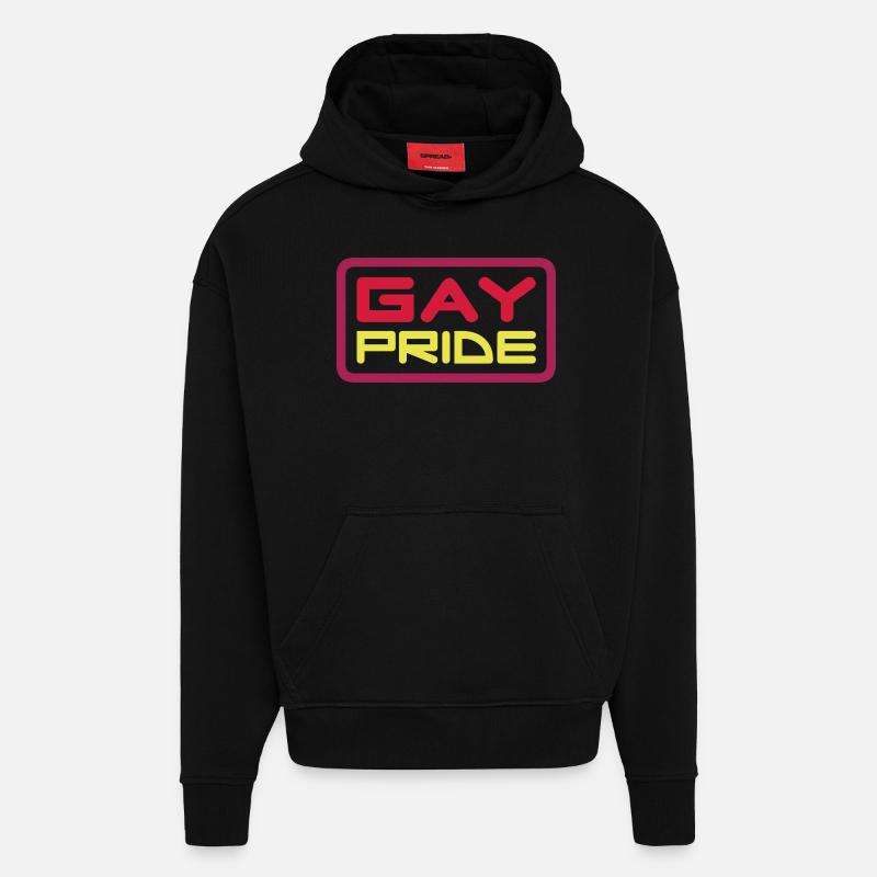 pride v2 - Hoodie- made by SPREAD  - SOLID BLACK