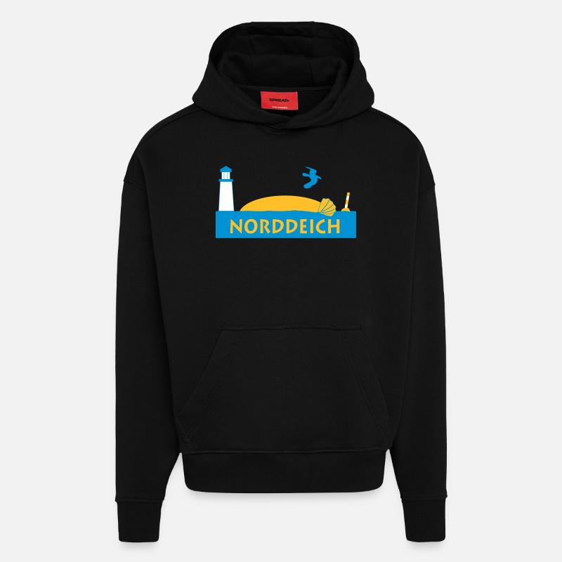 norddeich - Hoodie- made by SPREAD - SOLID BLACK