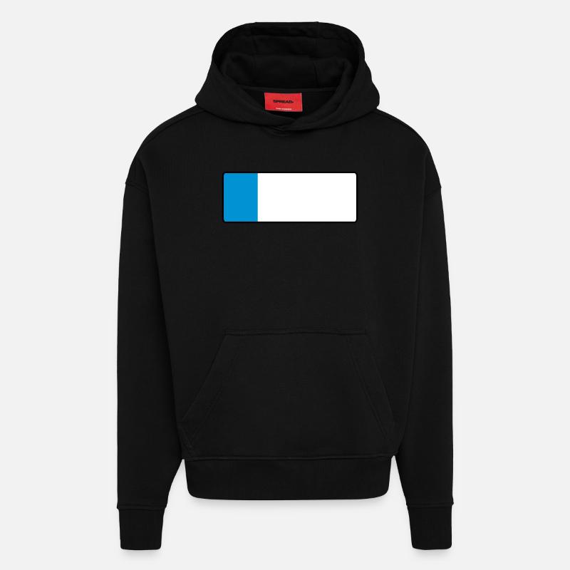 _blank_kurz - Sweat à capuche bio épais oversize fabriqué en UE - SOLID BLACK