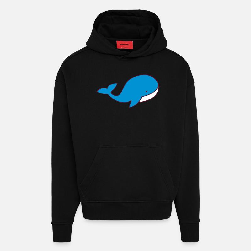 Wale - Hoodie- made by SPREAD  - SOLID BLACK