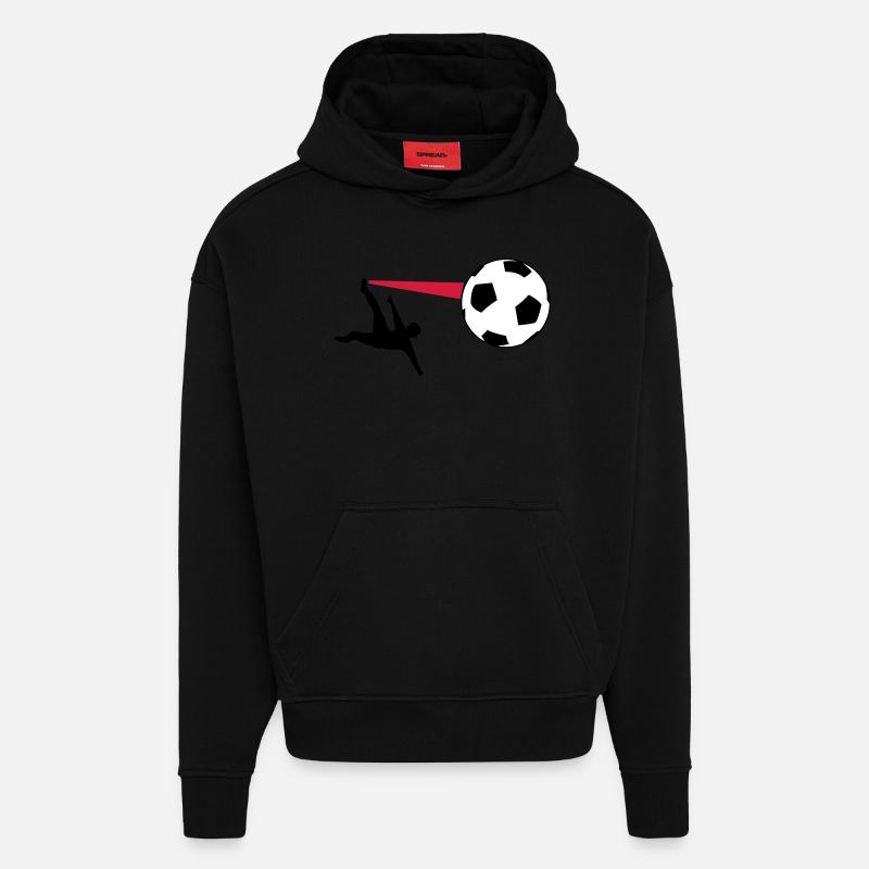 de soccer - Sweat à capuche bio épais oversize fabriqué en UE - SOLID BLACK