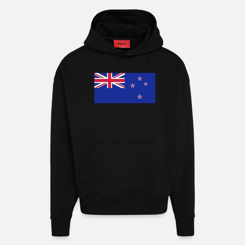 Neuseeland - Hoodie- made by SPREAD  - SOLID BLACK