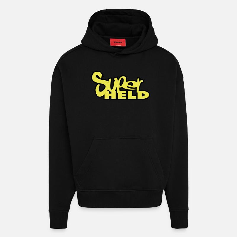 superheld - Hoodie- made by SPREAD  - SOLID BLACK