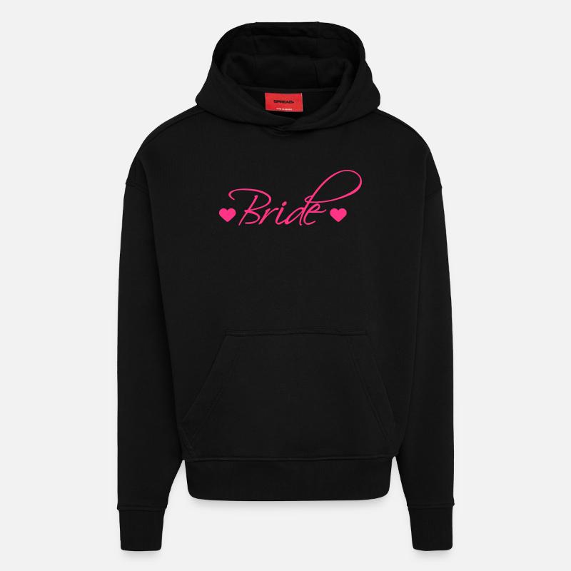 Bride - Sweat à capuche bio épais oversize fabriqué en UE - SOLID BLACK
