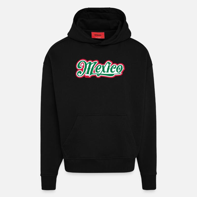 Mexico - Mex - Hoodie- made by SPREAD  - SOLID BLACK