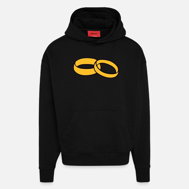 Trauringe - Hoodie- made by SPREAD  - SOLID BLACK