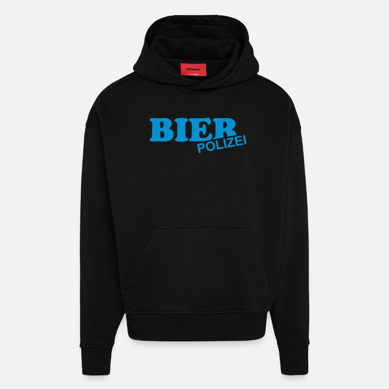 Bier Polizei - Hoodie- made by SPREAD  - SOLID BLACK