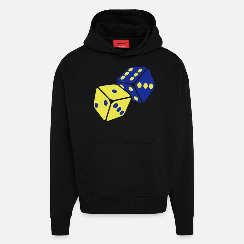 Cube - Sweat à capuche bio épais oversize fabriqué en UE - SOLID BLACK