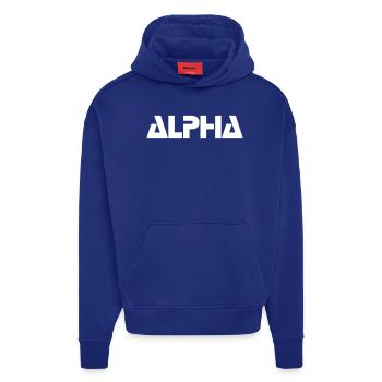 ALPHA - Hoodie- made by SPREAD  - SOLID BLACK - Vorne