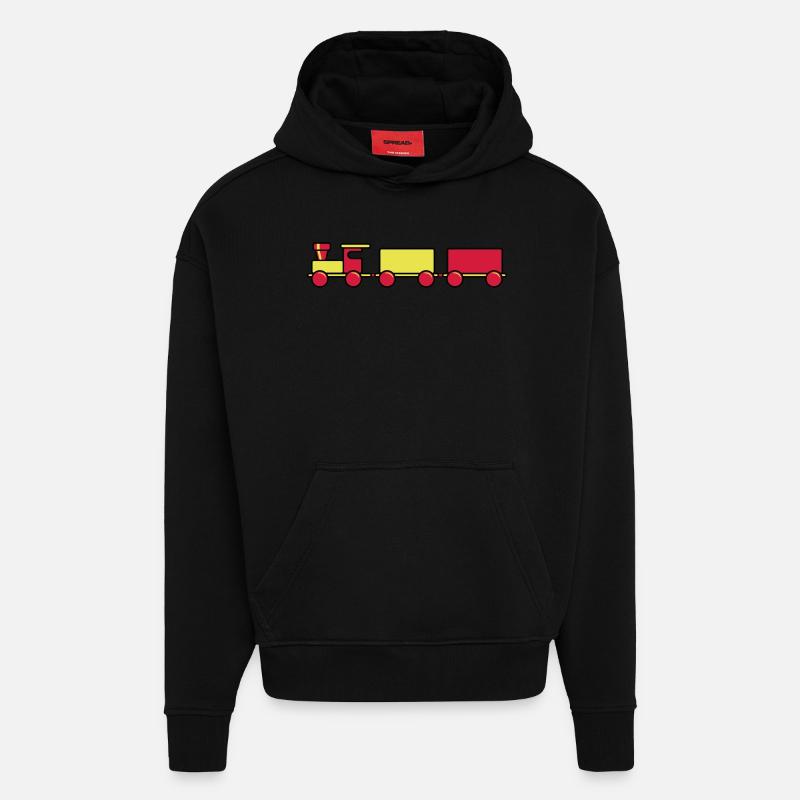 Toy train child - Hoodie- made by SPREAD  - SOLID BLACK