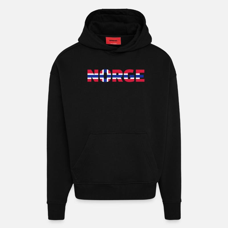 Norwegen - Hoodie- made by SPREAD  - SOLID BLACK