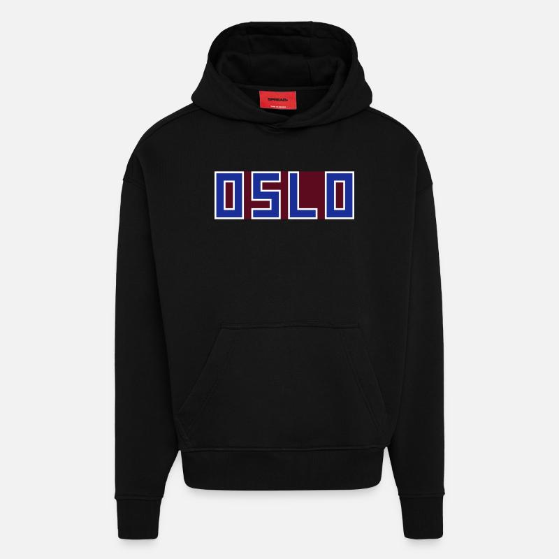 Oslo - Sweat à capuche bio épais oversize fabriqué en UE - SOLID BLACK