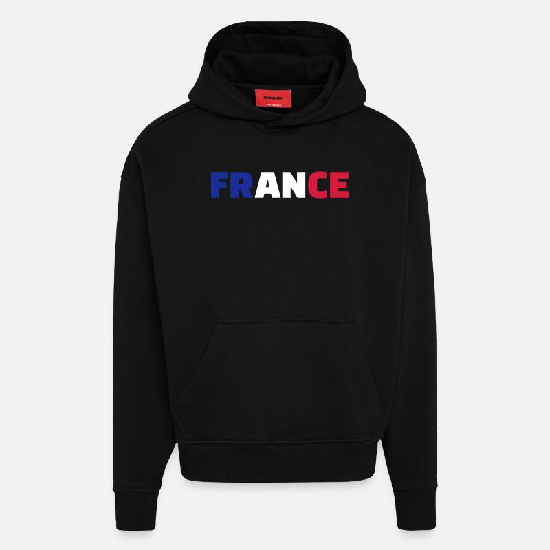 Frankreich - Hoodie- made by SPREAD  - SOLID BLACK