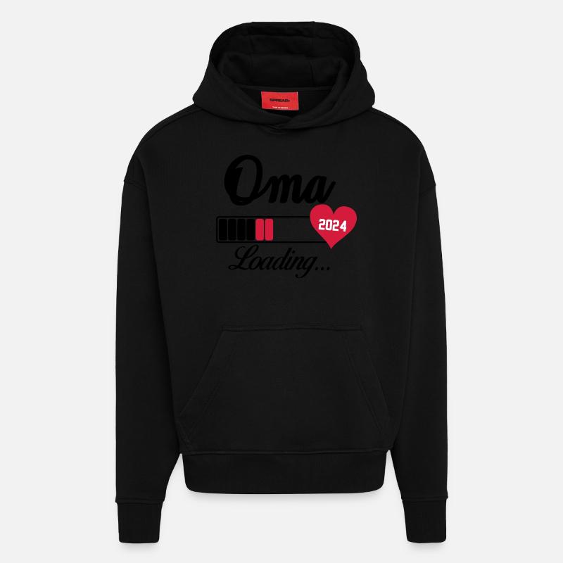 Granny Loading 2024 - Hoodie- made by SPREAD  - SOLID BLACK