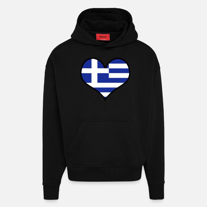 griechenland greece hellas - Hoodie- made by SPREAD - SOLID BLACK