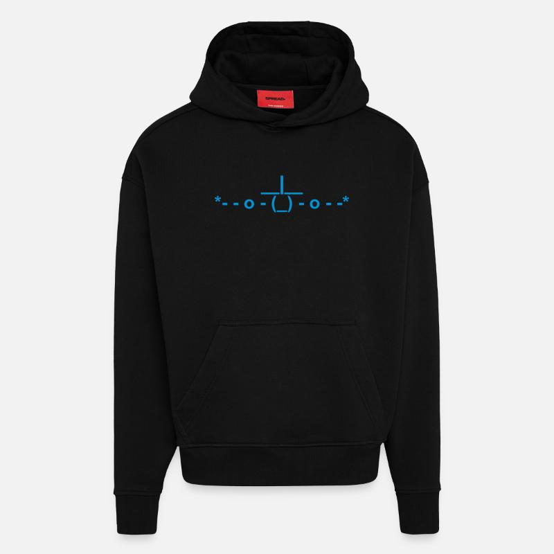 Flieger-LayOut-Flockfähig - Hoodie- made by SPREAD  - SOLID BLACK