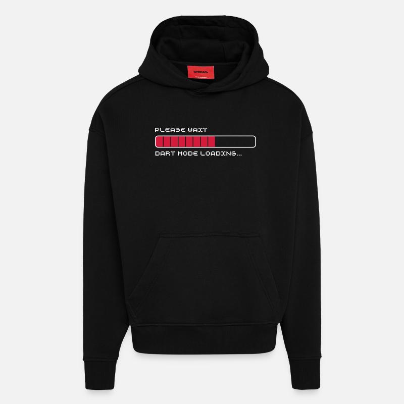 Dart Mode Loading... - Hoodie- made by SPREAD  - SOLID BLACK