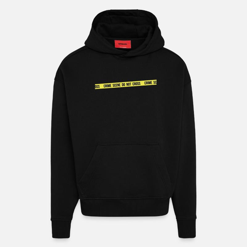 Crime scene do not cross - Hoodie- made by SPREAD - SOLID BLACK