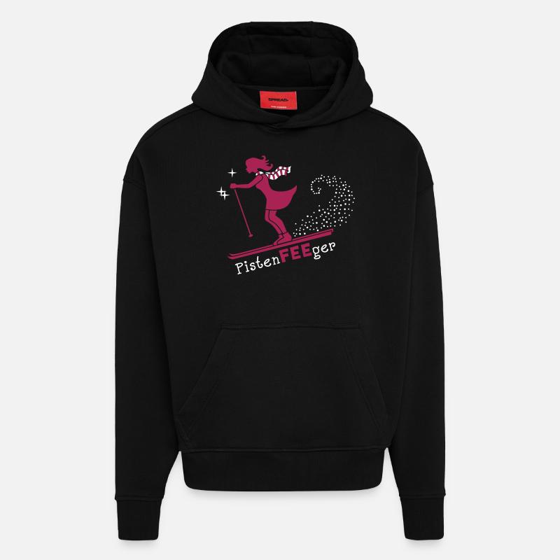 Pisten-FEE-ger - Hoodie- made by SPREAD  - SOLID BLACK