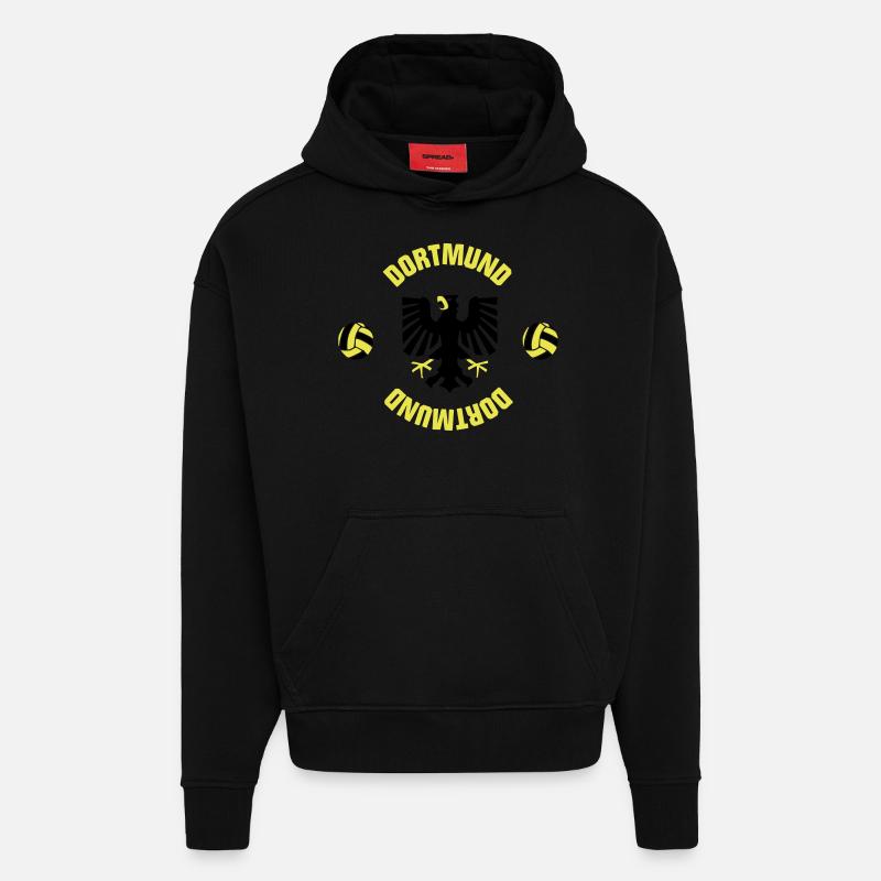 Dortmund (ID: 001013) - Hoodie- made by SPREAD  - SOLID BLACK