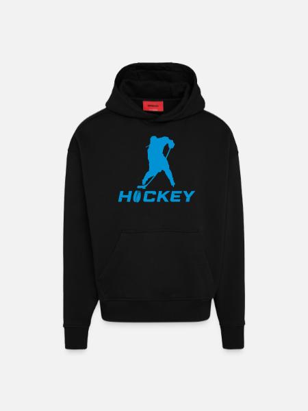 Hockey Players - Hoodie- made by SPREAD - SOLID BLACK